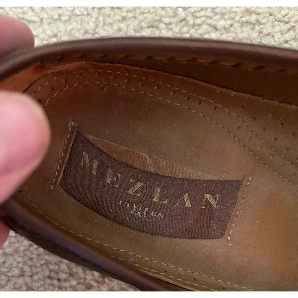 Vintage Mezlan‎ Genuine Crocodile Tassel Loafers 11M Exotic Leather Spain